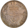 British West Indies: 1820 1/16 Dollar Anchor Money MS64