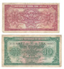 Belgium: 1943 5 & 10 Frank Banknotes Lot (2 Pieces)