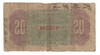 China: 1924 20 Cents Central Bank of China Banknote