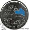 Canada: 2011 25 Cent Orca Whale BU Coloured