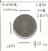 Austria: 1894 Silver Corona