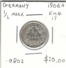 Germany: 1906A Silver 1/2 Mark