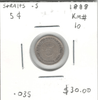 Straits Settlements: 1888 Silver 5 Cents