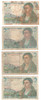 France: 1943 5 Francs Banknote Collection Lot (4 Pieces)