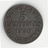 Swiss Cantons: 1840 5 Centimes