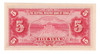 China: 1940 5 Yuan Banknote J10E