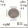 Hong Kong: 1891 10 Cent