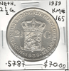 Netherlands: 1939 2 1/2 Gulden Lot#2