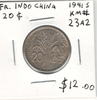 French Indo-China: 1941S 20 Cent