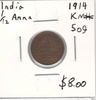 India: 1914  1/12 Anna