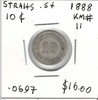 Straits Settlements: 1888 10 Cent