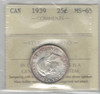 Canada: 1939 25 Cents ICCS MS65