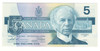 Canada:  1986  $5  Bank  Of Canada  Banknote  BC-56b