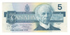 Canada: 1986 $5 Bank Of Canada Banknote BC-56c-i