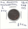 Germany, Brunswick Wolfenbuttel: 1804 Pfennig