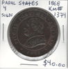 Italy, Papal States: 1868 4 Soldi