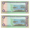 Jamaica: 1976 2 Dollars 2 Piece Lot