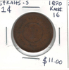 Straits Settlements: 1890 Cent