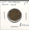 Royal, Iowa. Iver Jesperson General Mechandise 5 Cent Token