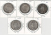 Great Britain: 1/2 Crown George III and Victoria Lot of 5 Pcs #2