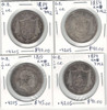 Great Britain: 1/2 Crown George III and William IV Lot of 4 Pcs