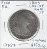 Peru: 1803 LMAE.JP 8 Reales, Chopmark