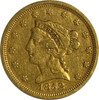 United States: 1852 $2.50 Gold Liberty Head VF