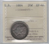 New Brunswick: 1864 20 Cents ICCS EF40