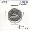 Canada: 1978 5 Cents Clipped Planchet