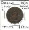 Ireland: 1830 1/2 Penny, Hibernicus