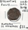 Byzantine Empire: 1028-1042 Follis, Romanos III Argyros