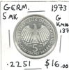 Germany: 1973G 5 Mark