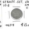 Straits Settlements: 1901 10 Cents #3