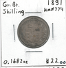 Great Britain: 1891 Shilling #2