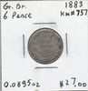 Great Britain: 1883 6 Pence #4