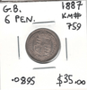 Great Britain: 1887 6 Pence #5