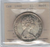 Canada: 1966 Silver Dollar LB ICCS     MS64