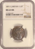 Great Britain: 1891 1/2 Penny NGC MS63 BN