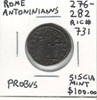 Rome: 276-282 AD Antoninianus Probus, Siscia Mint, Restitvt Orbis