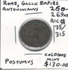Rome, Gallic Empire: 260-269 AD Antoninianus Postumus, Cologne Mint