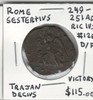 Rome: 249-251 AD Sestertius Trajan Decius, Victory