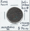 Rome: 305 - 309 AD Follis, Maximinus II, Cyzicus Mint