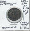 Rome: 285 - 290 AD Antoninianus, Maximianus, Tripoli Mint