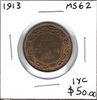 Canada: 1913 Cent MS62 RB