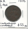 Great Britain: 1775 1/2 Penny Contemporary Counterfeit