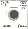 Netherlands: 1898 10 Cents