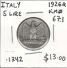 Italy: 1926R 5 Lira