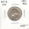 United States: 1941 25 Cent MS62