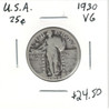 United States:  1930 25 Cent VG