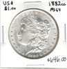United States: 1882CC Morgan Dollar MS64
